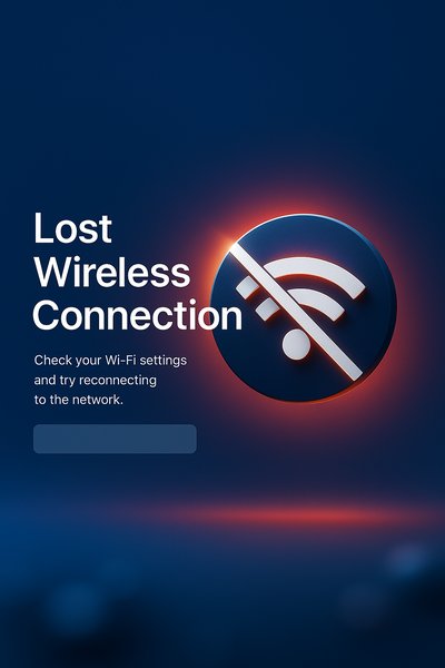 Lost Wireless Connection Notification Graphic