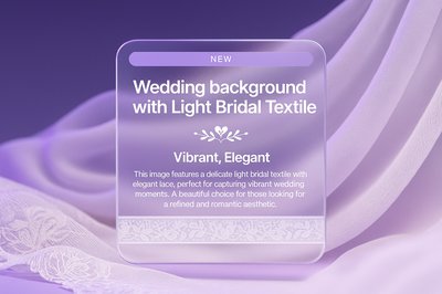 Elegant Wedding Background with Light Bridal Textile Design