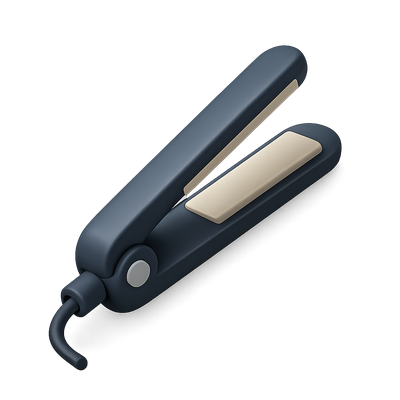 Stylish 3D Flat Iron Icon for Hair Styling