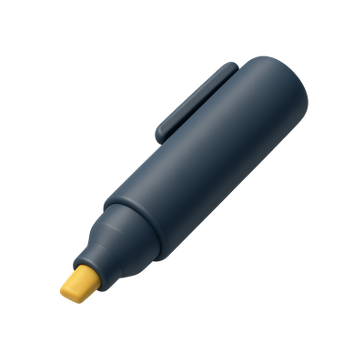 3D Counterfeit Detection Pen Icon with Isometric View