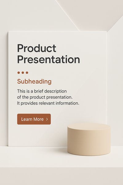 Stylish 3D Design for Product Presentation