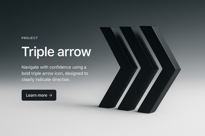 Stylish Web Page Design Featuring Triple Arrow Icon