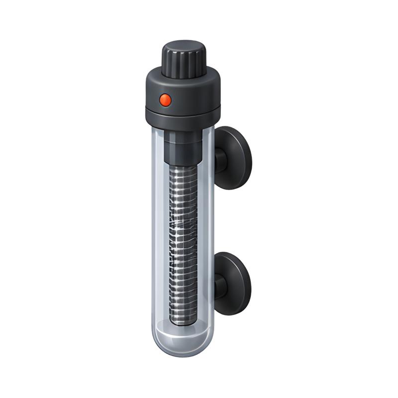 Aquarium heater with thermostat knob