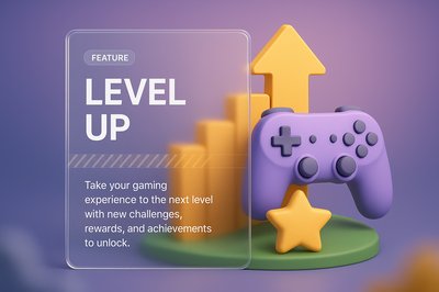3D Game Design Featuring Level Up Theme