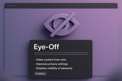 3D Illustration of Eye-Off Privacy Feature Design