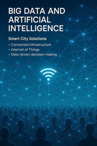 Digital Concept Image on Big Data and AI for Smart Cities