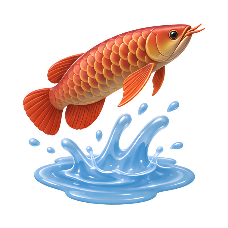 arowana leaping from the water
