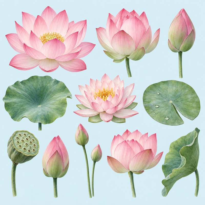 Lotus and Water Lily Elements