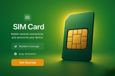 SIM Card Image for Mobile Connectivity and Service