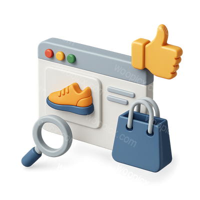 3D AI Icon for Product Recommendation with Isometric Design