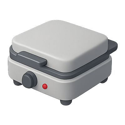 Minimalist Waffle Maker Icon in Modern Design