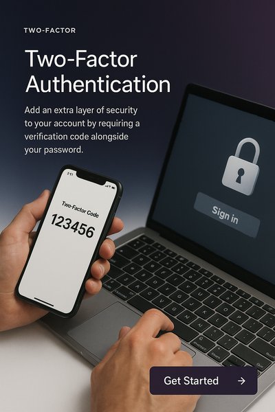 Two-Factor Authentication Web Page Design Concept