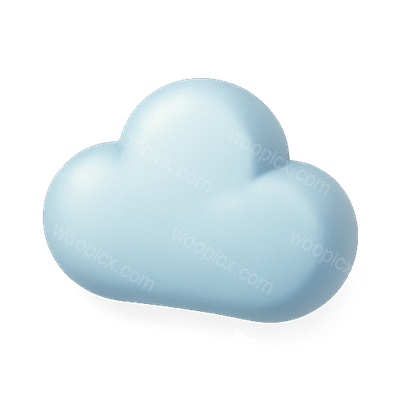 Stylized Blue Cloud Icon for Digital Use