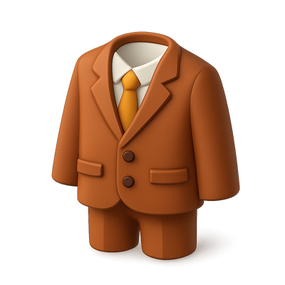 Stylized 3D Costume Icon in Isometric View