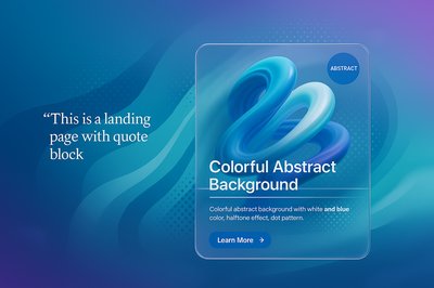 3D Illustration for a Colorful Abstract Landing Page Design