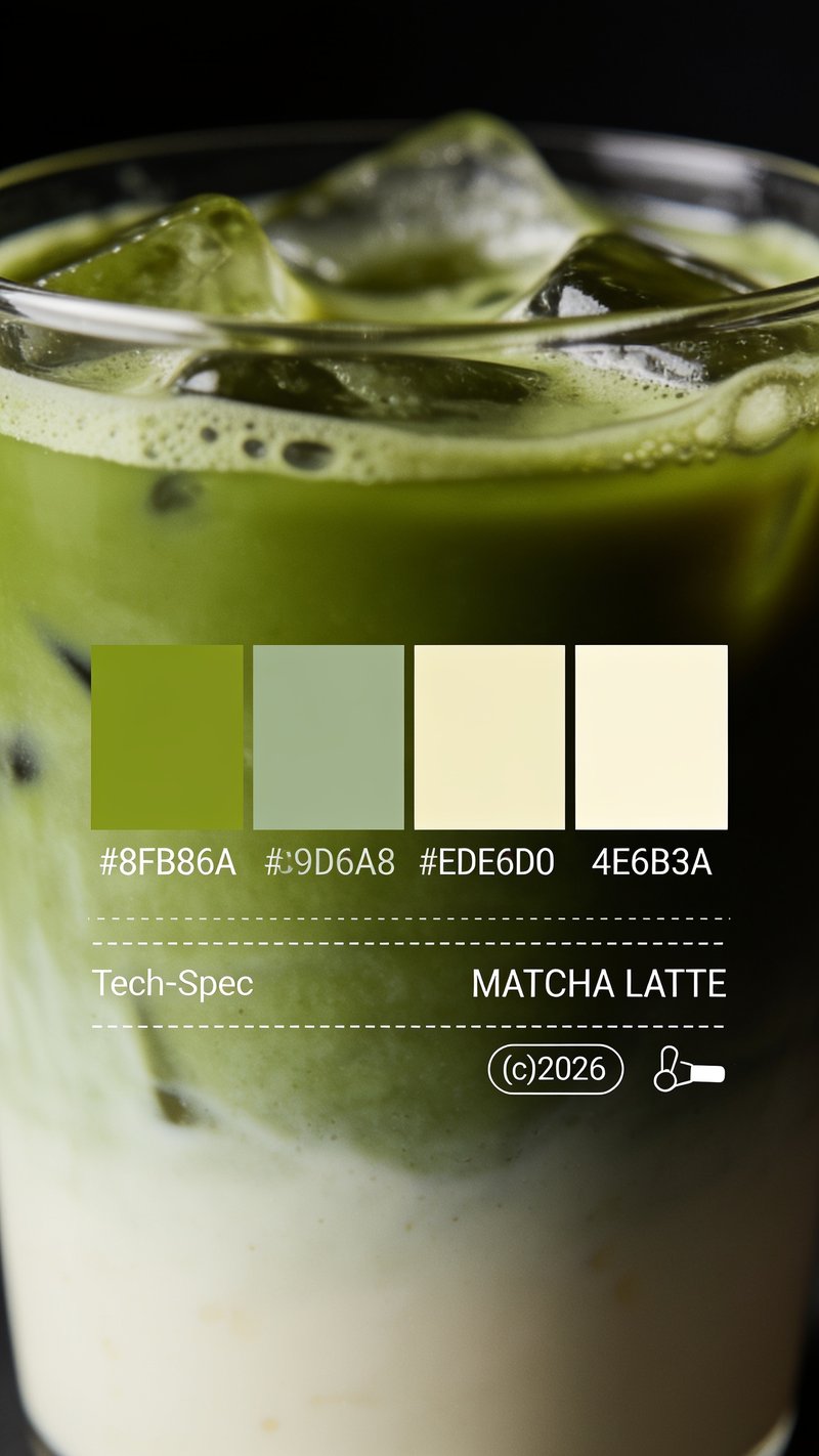 matcha latte in a glass