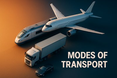 Dynamic Overhead View of Various Transport Modes