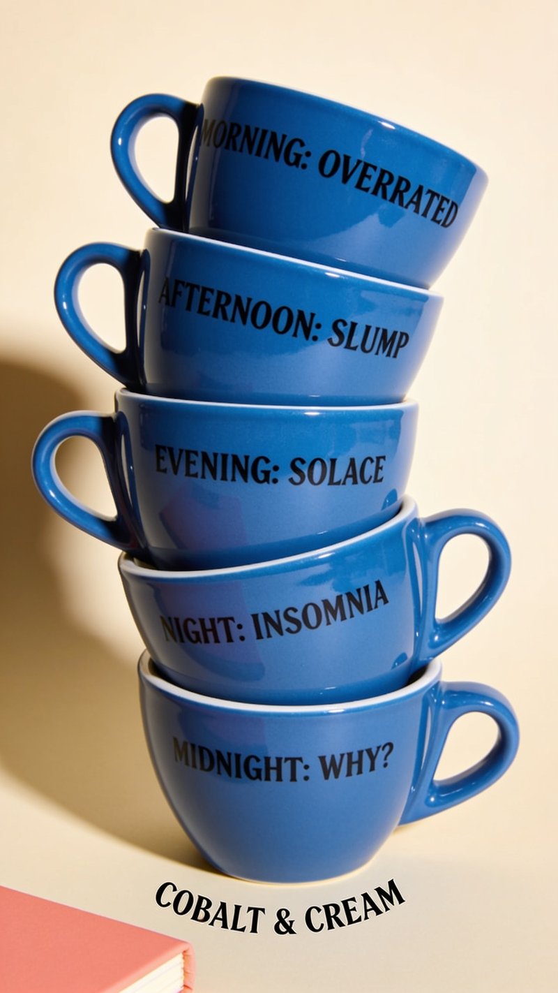 Cobalt & Cream Coffee Cups