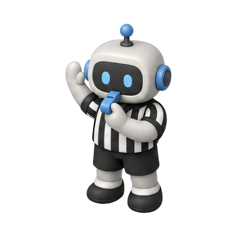 robot referee with whistle