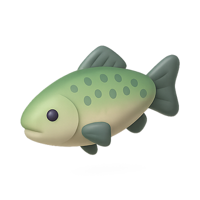 Stylized Cartoon Fish Illustration