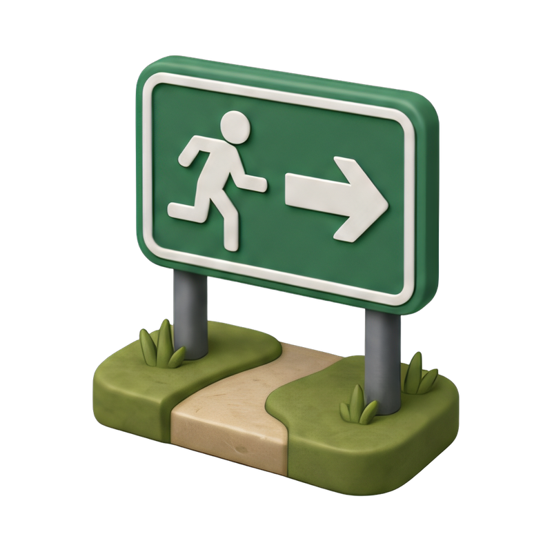 evacuation route sign