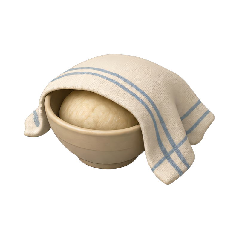 bread proofing under cloth