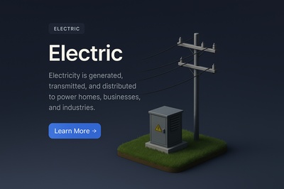 Detailed 3D Electric Scene with Realistic Elements