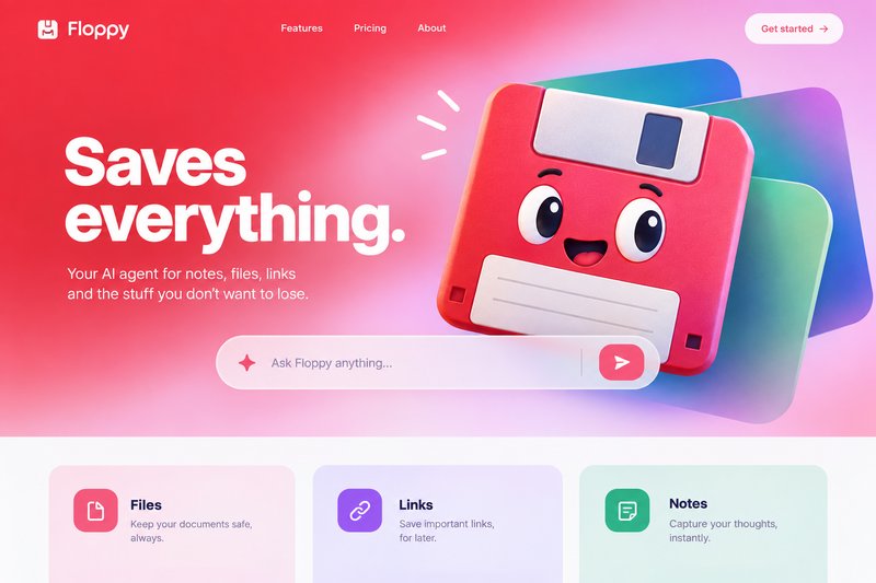Engaging AI agent landing page