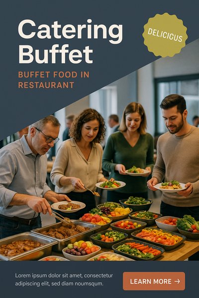 Delicious Catering Buffet with Colorful Food Display