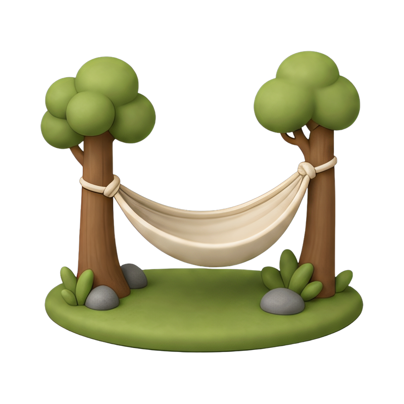 relaxing in a hammock