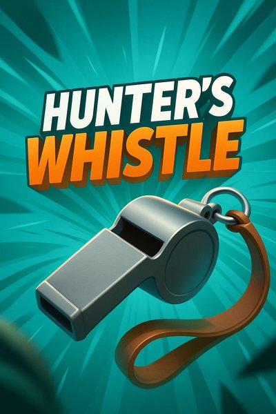 Dynamic Hunter's Whistle Illustration with Vibrant Background