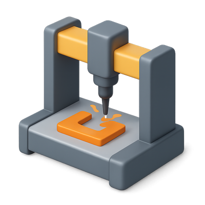 3D Icon of a Precision Engraving Machine