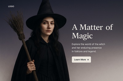 Stylish Witch Illustration for Web Design
