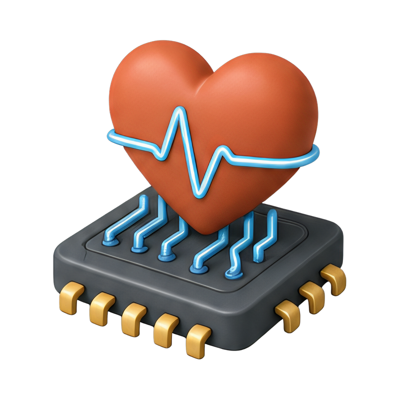 heart-shaped chip design