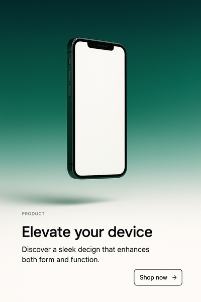 Stylish Gradient Phone Design for Web Page