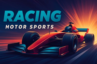 Dynamic Racing Car Illustration with Motion Blur Effects