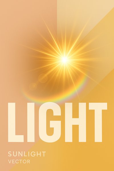 Stunning Golden Sunburst with Rays and Gradient Background