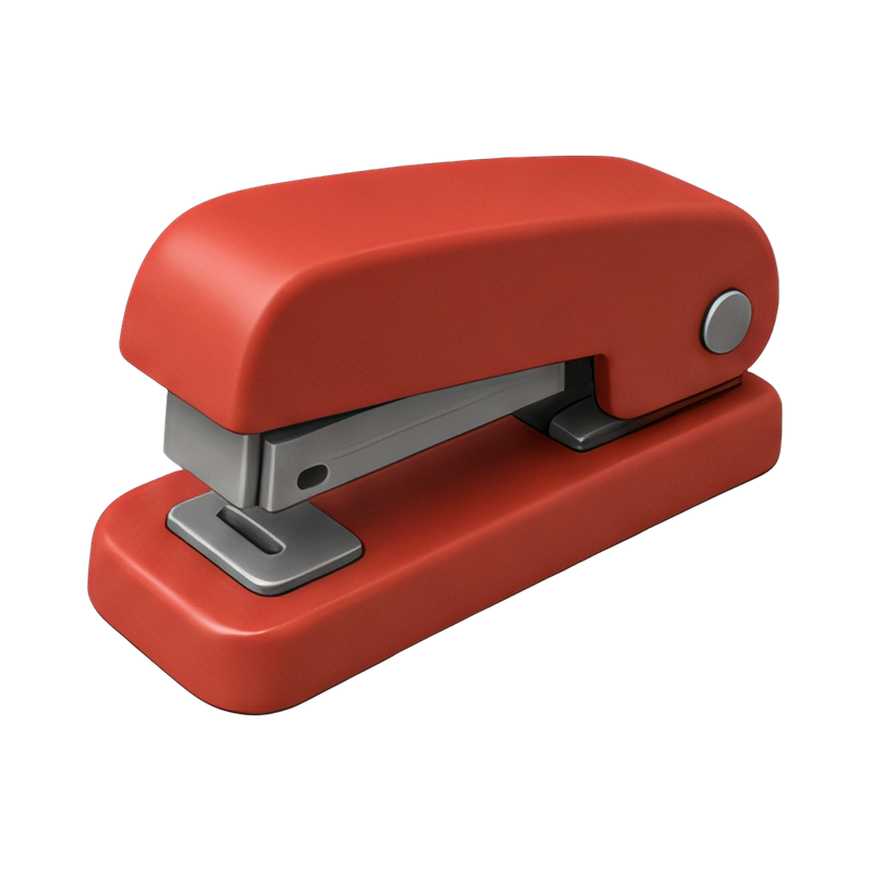 vibrant red stapler