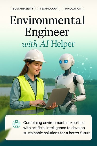 Environmental Engineer Collaborating with AI Assistant