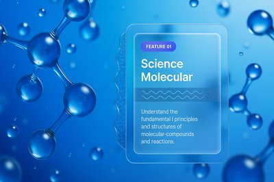 Blue Molecule Structures on Liquid Background - Science and Medicine