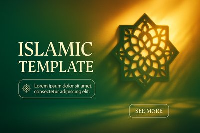 Elegant Islamic Template with Decorative Motif