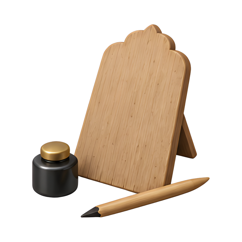 Moroccan wooden lawh board