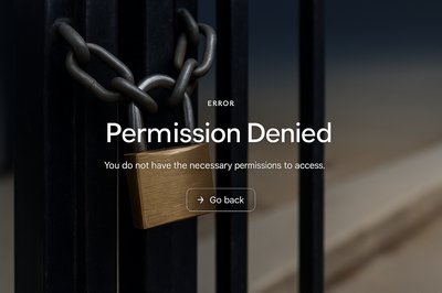 Stylish Web Design: Permission Denied Error Page