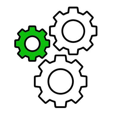 Illustration of Interlocking Gears in Different Sizes