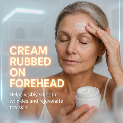 Skincare Promotional Image Featuring Anti-Aging Cream Application