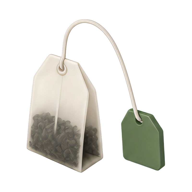 Tea bag with customizable tag
