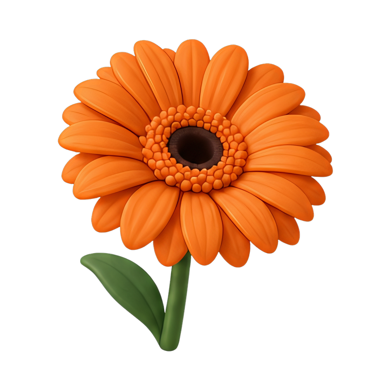 vibrant bright orange gerbera