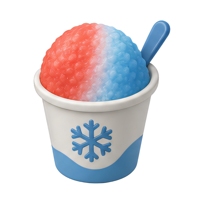 colorful snow cone cups