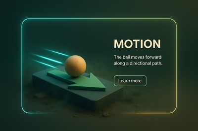 Neon 3D Motion Scene with Directional Elements