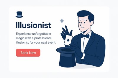 Professional Landing Page Design for Illusionist Services